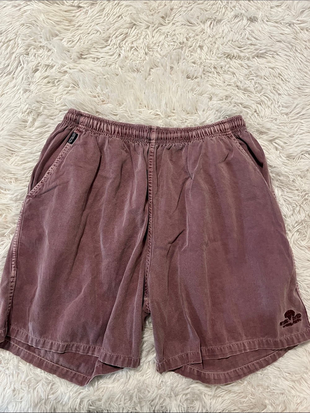 Crazy Shirts Hawaii chile-dyed cotton shorts in faded maroon color XXL